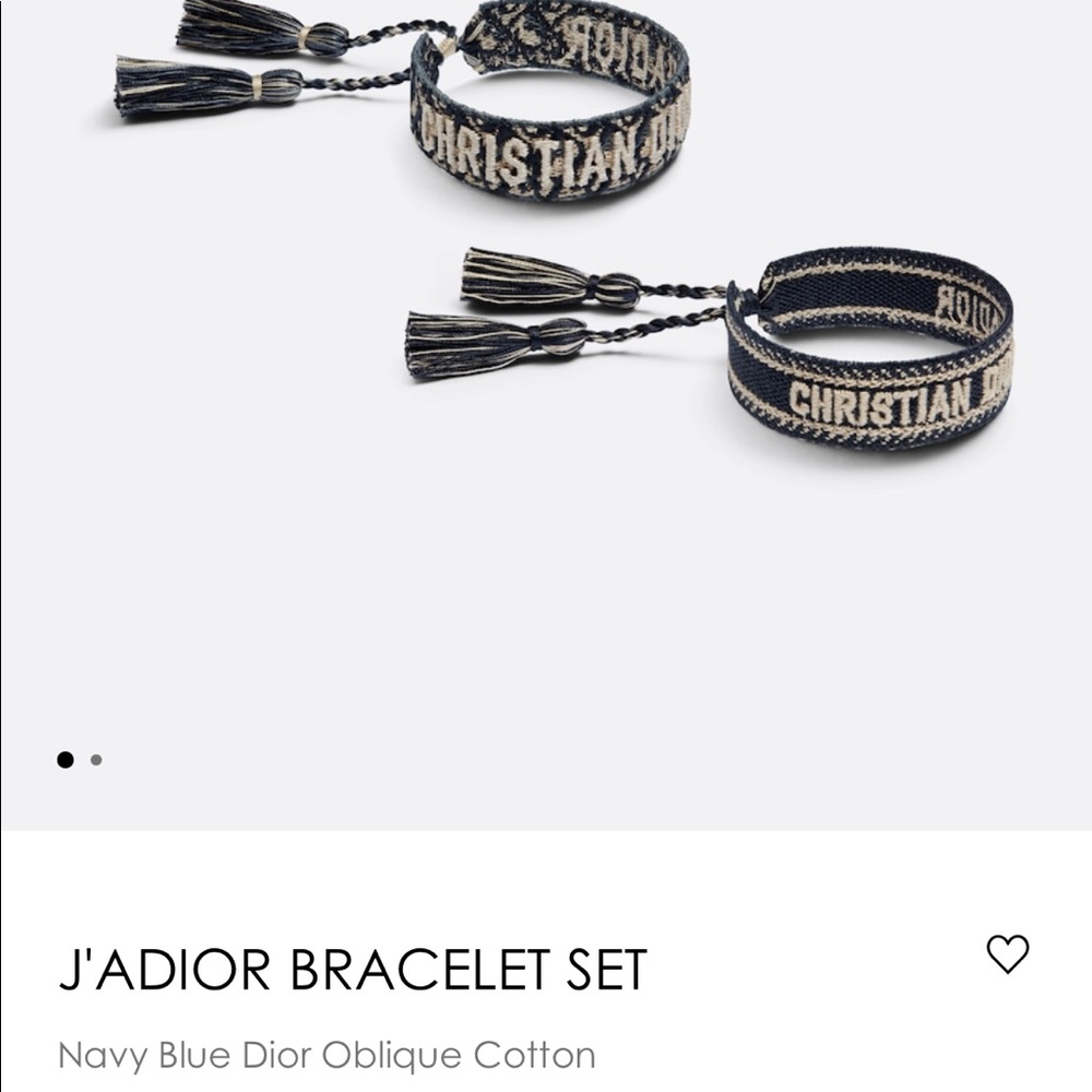 J'ADIOR BRACELET SET
Navy Blue Dior Oblique Cotton